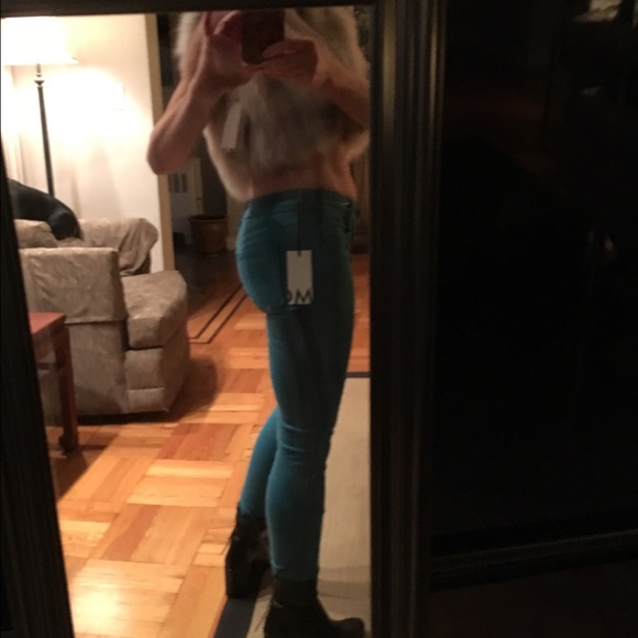 Mother The Looker Wash: Dye-Be Teal NWT  Jeans - Picture 2 of 5